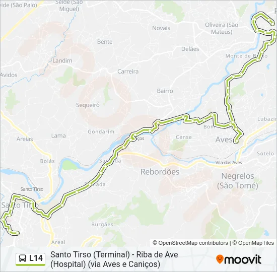 L14 Bus Line Map