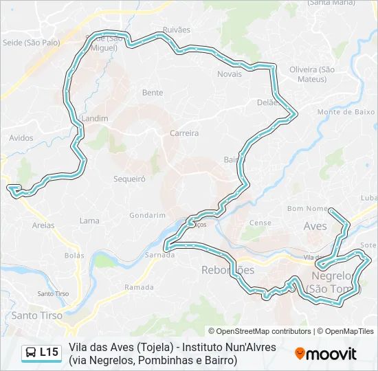 L15 Bus Line Map