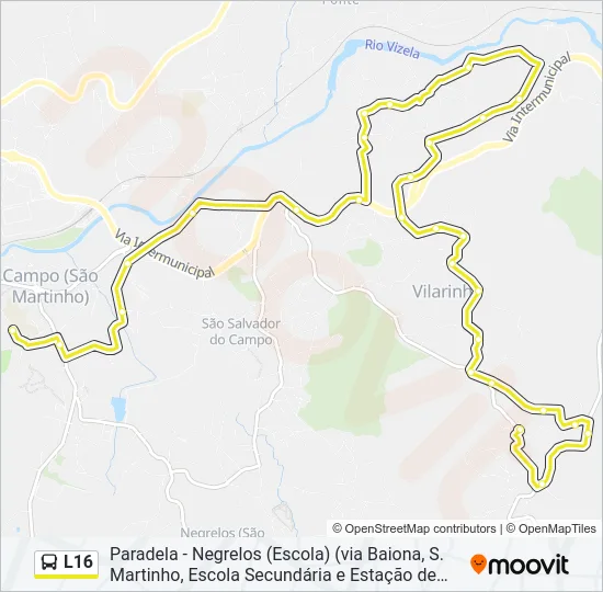 L16 Bus Line Map