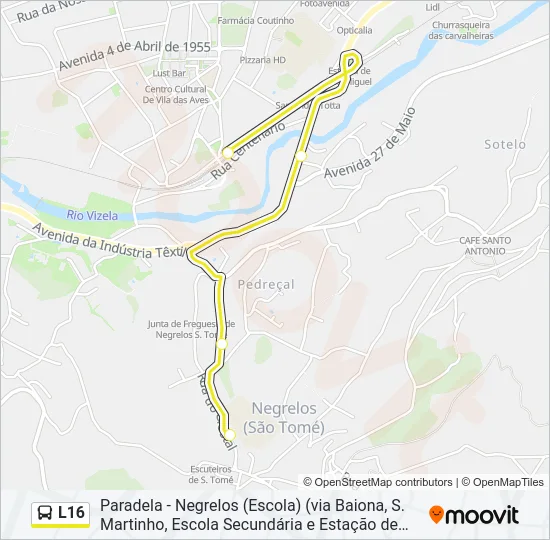 L16 Bus Line Map