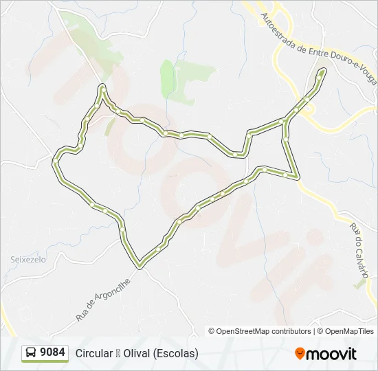 9084 Bus Line Map