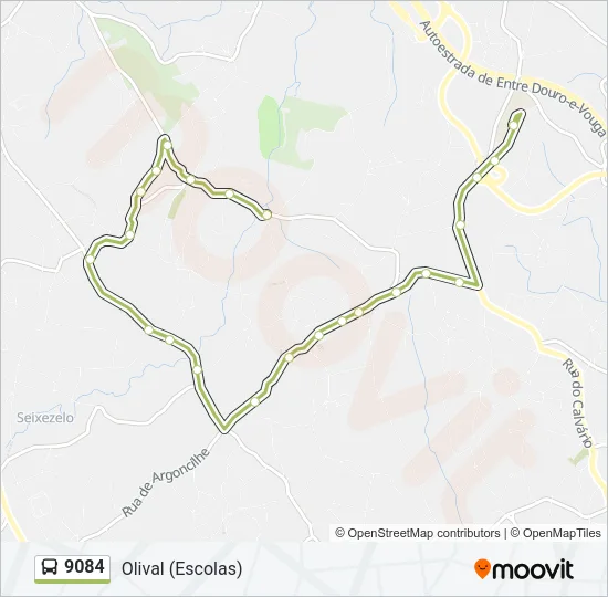 9084 Bus Line Map