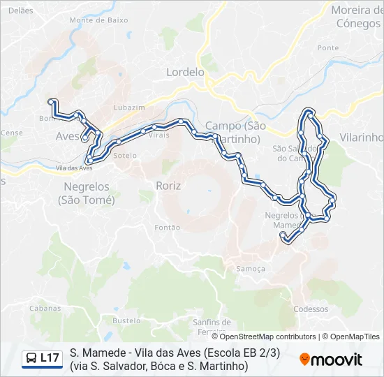 L17 Bus Line Map