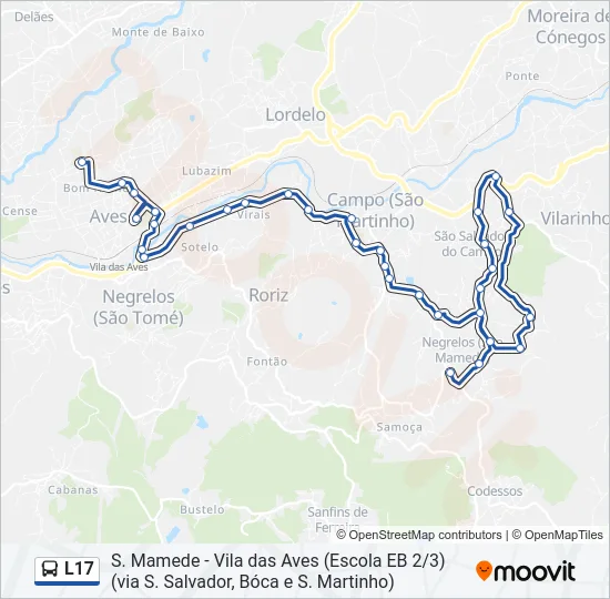 L17 Bus Line Map