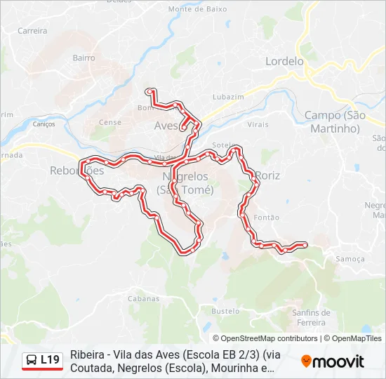 L19 Bus Line Map