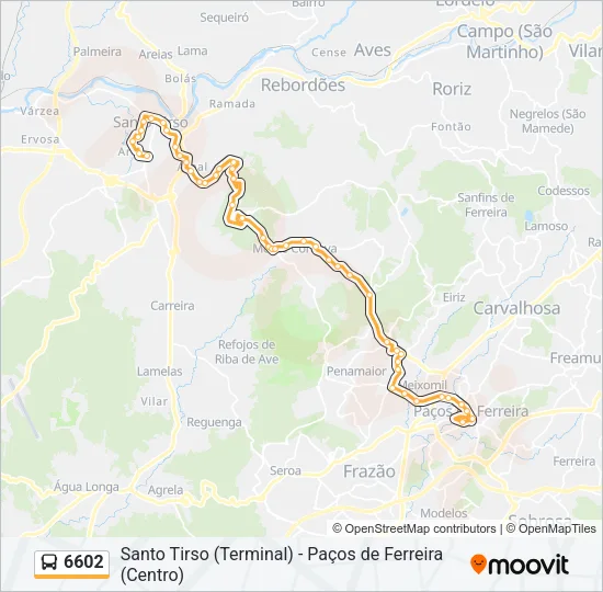 6602 Bus Line Map