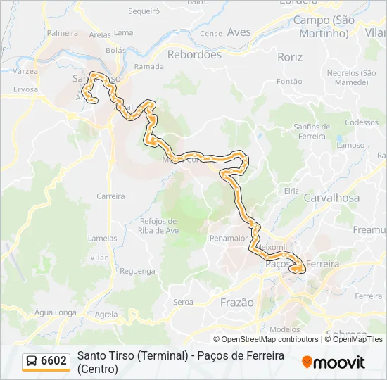 6602 Bus Line Map