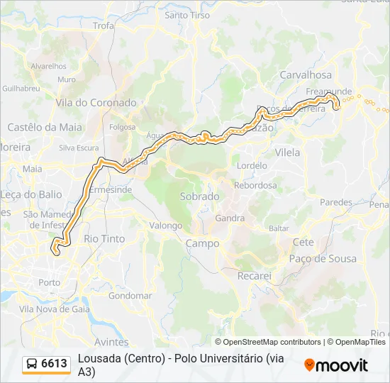 6613 Bus Line Map