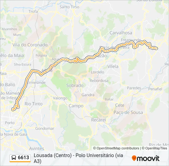6613 Bus Line Map