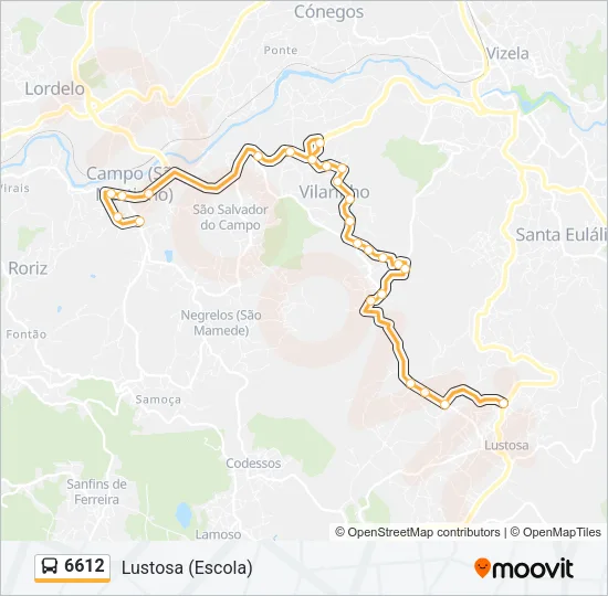 6612 Bus Line Map