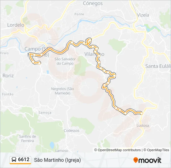 6612 Bus Line Map