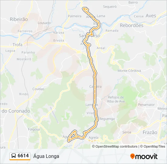 6614 Bus Line Map