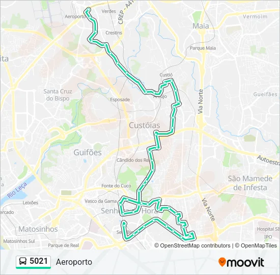 5021 Bus Line Map