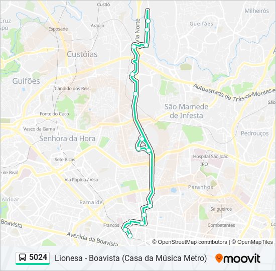 5024 bus Line Map