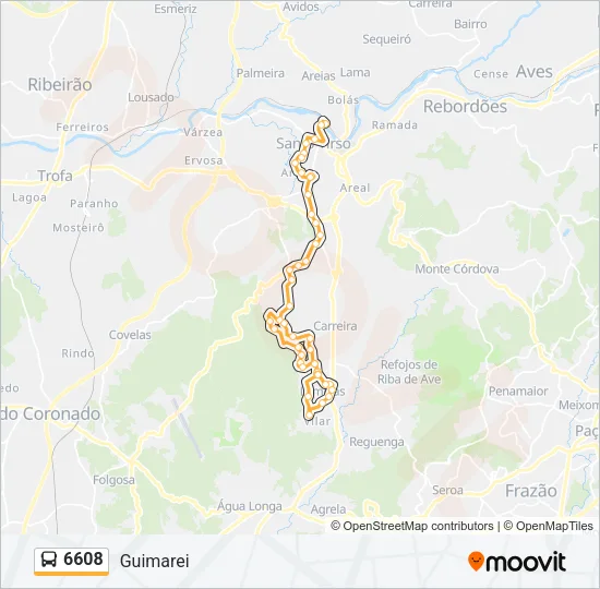 6608 Bus Line Map