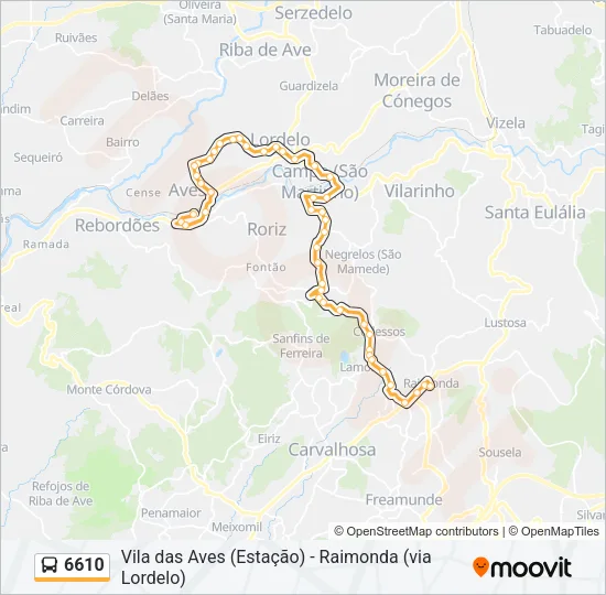 6610 Bus Line Map