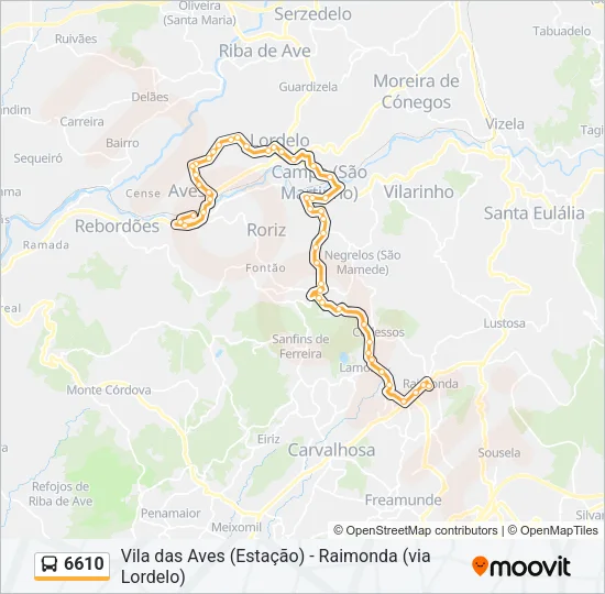 6610 Bus Line Map