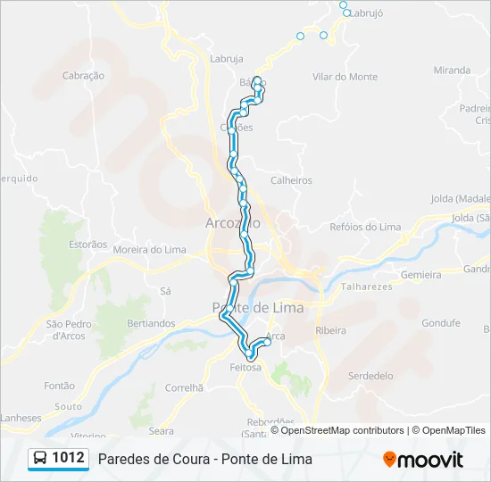 1012 Bus Line Map