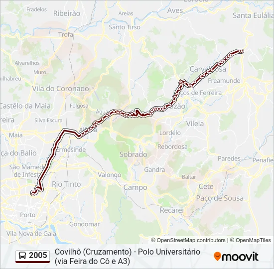 2005 Bus Line Map