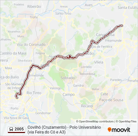 2005 Bus Line Map