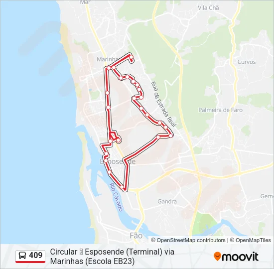 409 Bus Line Map