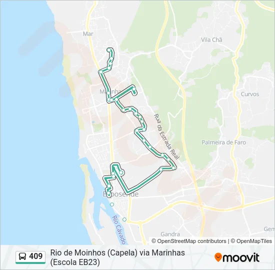 409 Bus Line Map