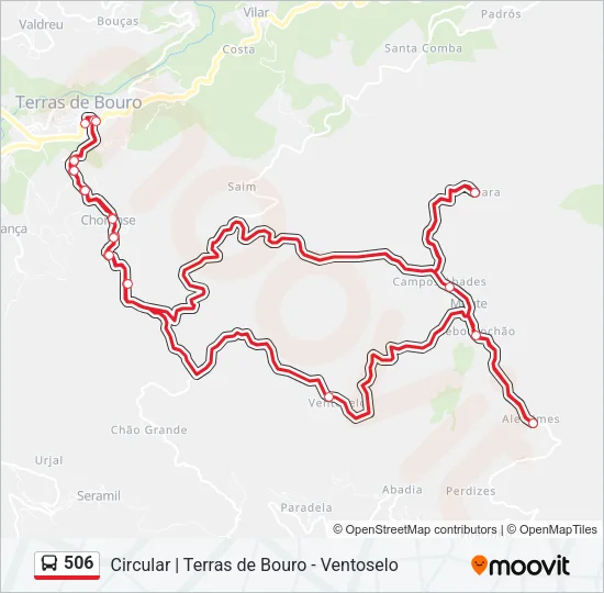 506 Bus Line Map