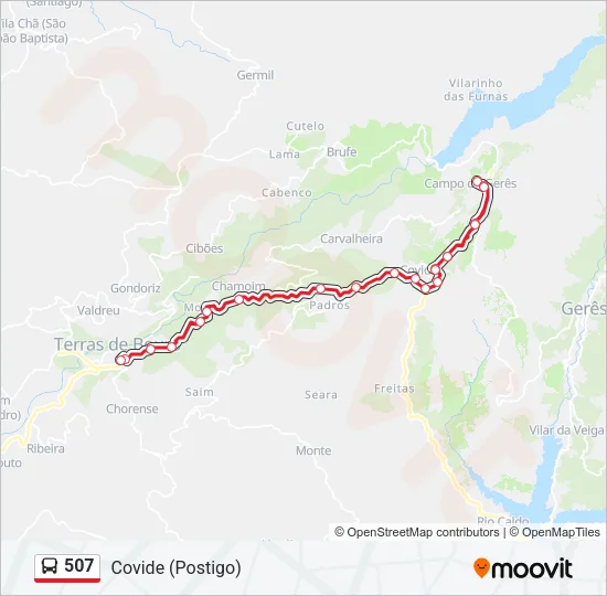 507 Bus Line Map