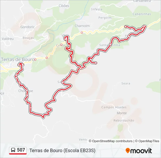 507 Bus Line Map