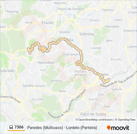 7306 Bus Line Map