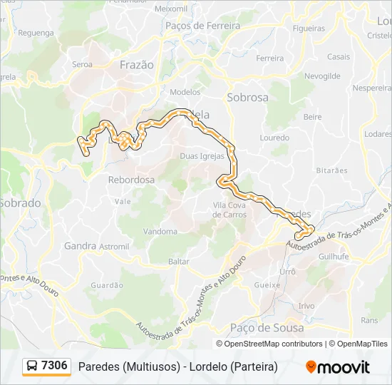 7306 Bus Line Map