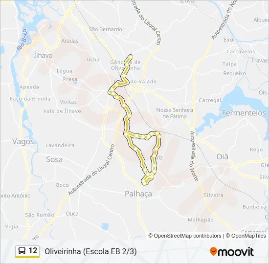 12 Bus Line Map