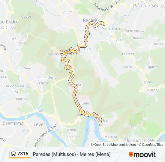 7315 Bus Line Map