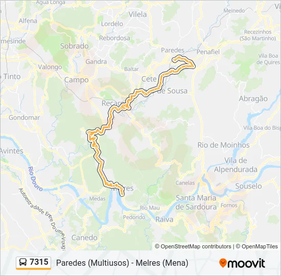 7315 Bus Line Map
