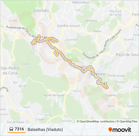 7316 Bus Line Map
