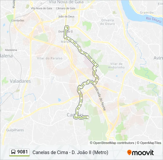 9081 Bus Line Map