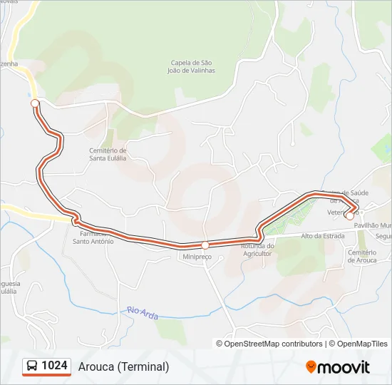 1024 Bus Line Map
