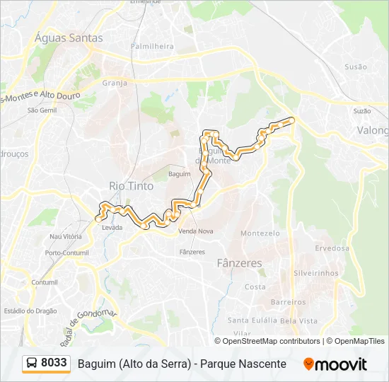 8033 Bus Line Map