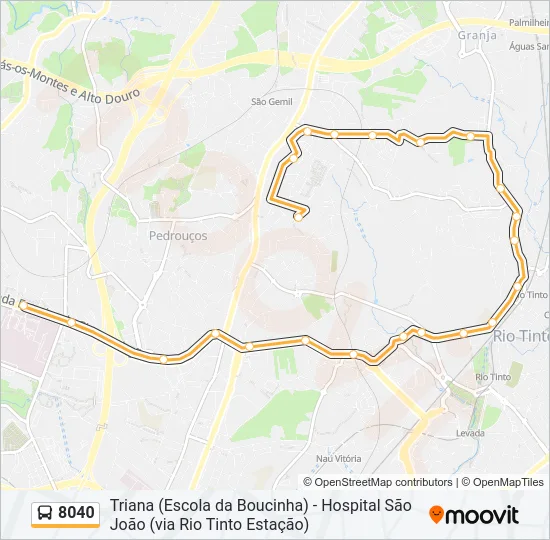 8040 Bus Line Map
