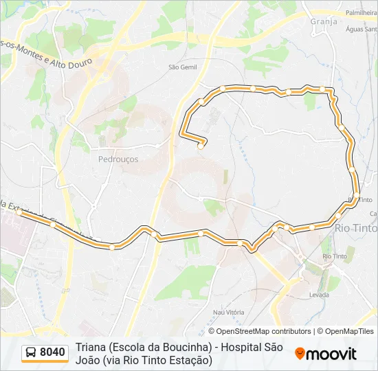 8040 Bus Line Map