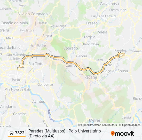 7322 Bus Line Map