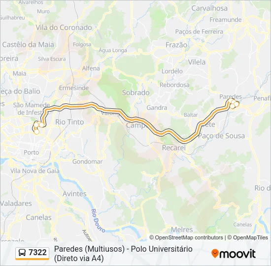 7322 Bus Line Map