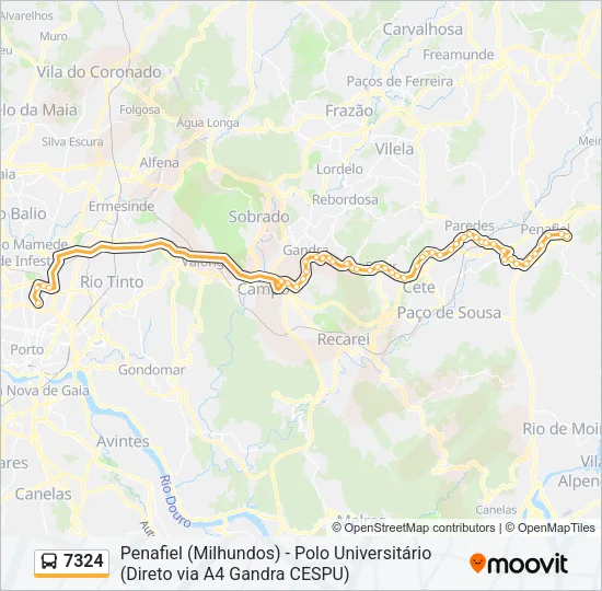 7324 Bus Line Map