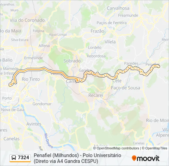 7324 Bus Line Map