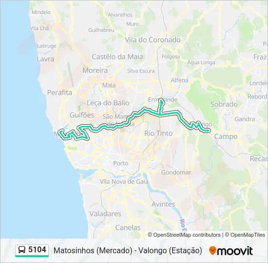 5104 Bus Line Map