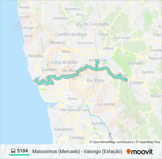 5104 Bus Line Map
