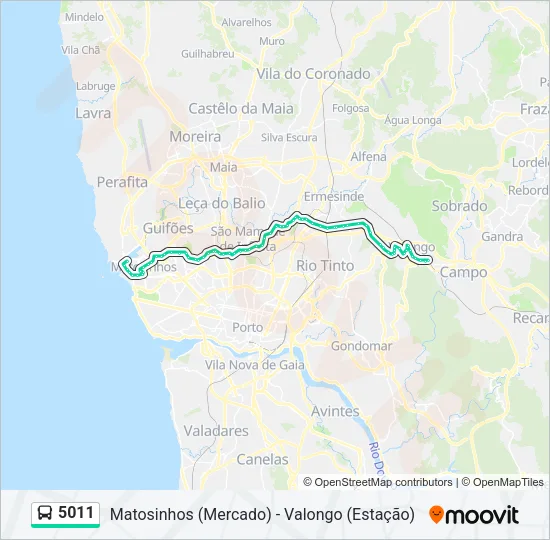 5011 Bus Line Map