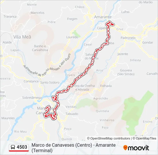 4503 Bus Line Map