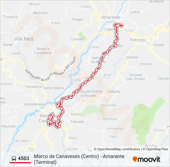 4503 Bus Line Map