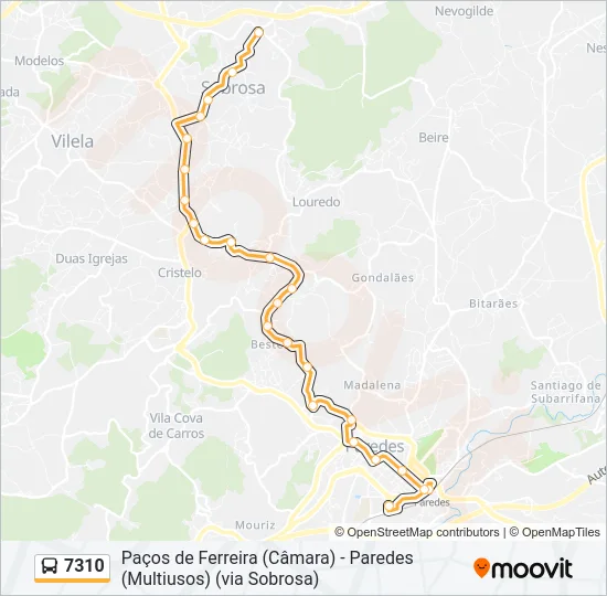 7310 Bus Line Map